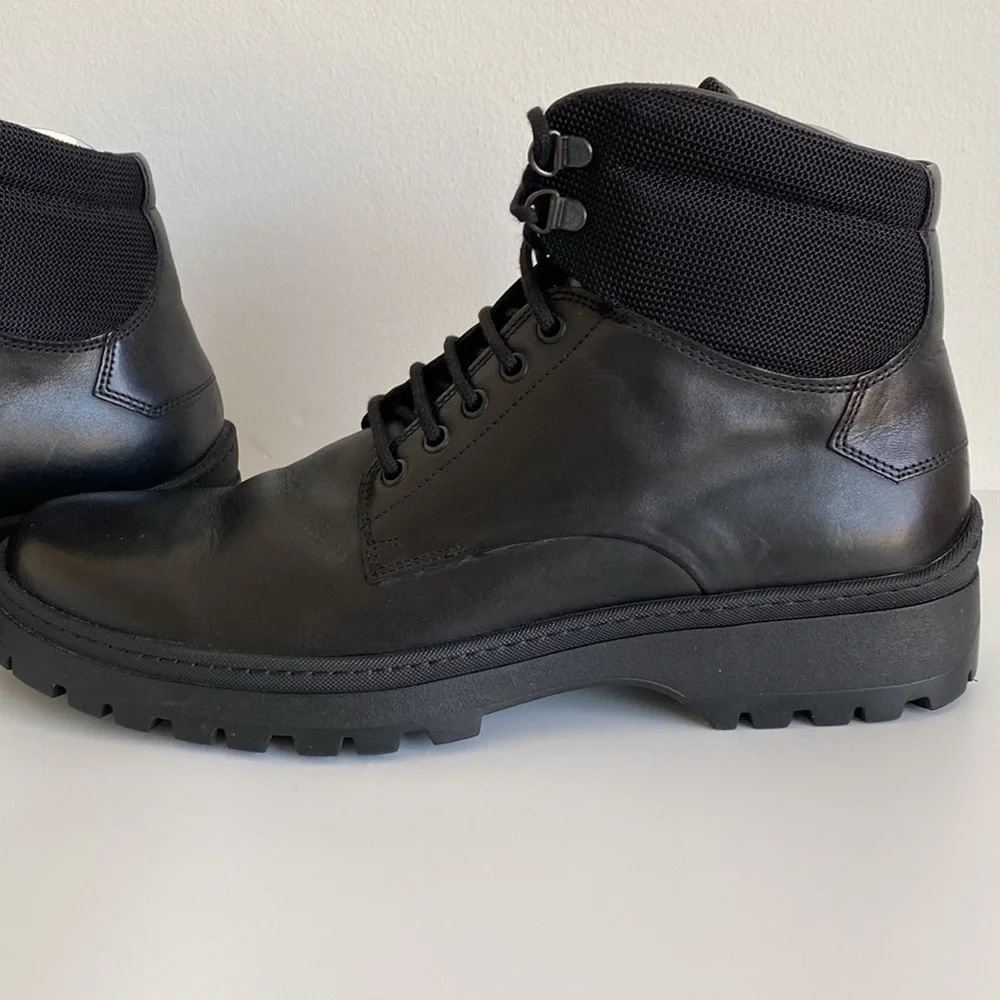 BrunoMagli Val Men’s Leather Black Boots Size  11